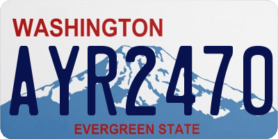 WA license plate AYR2470