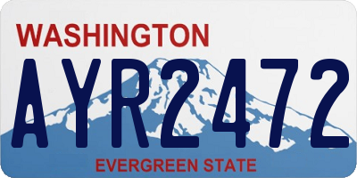 WA license plate AYR2472