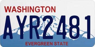 WA license plate AYR2481