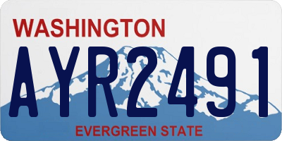WA license plate AYR2491