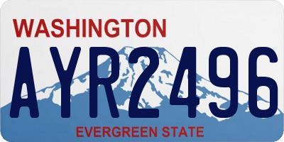 WA license plate AYR2496