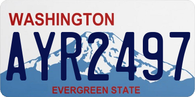 WA license plate AYR2497