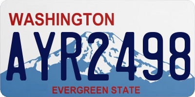 WA license plate AYR2498
