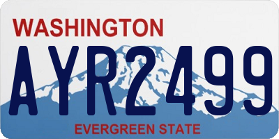 WA license plate AYR2499