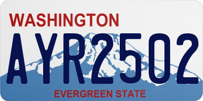 WA license plate AYR2502