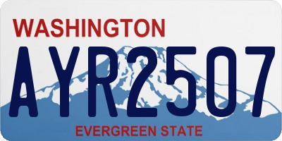WA license plate AYR2507