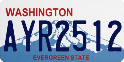WA license plate AYR2512