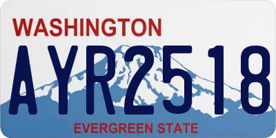 WA license plate AYR2518