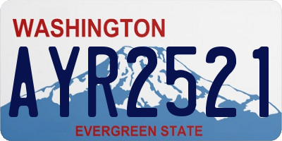 WA license plate AYR2521
