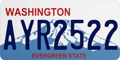 WA license plate AYR2522