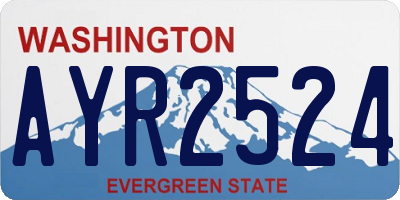 WA license plate AYR2524