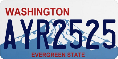WA license plate AYR2525