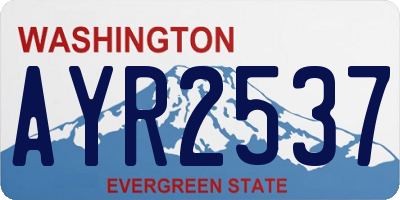 WA license plate AYR2537