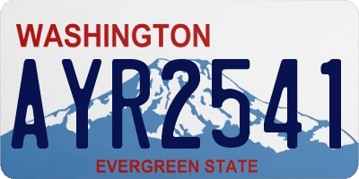 WA license plate AYR2541