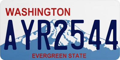 WA license plate AYR2544