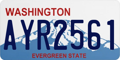 WA license plate AYR2561
