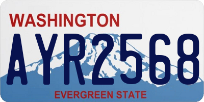 WA license plate AYR2568