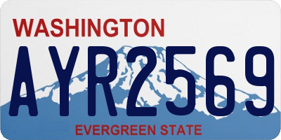 WA license plate AYR2569