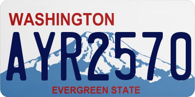 WA license plate AYR2570