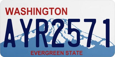 WA license plate AYR2571