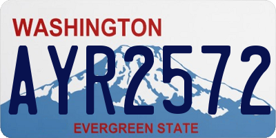 WA license plate AYR2572