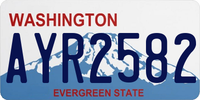 WA license plate AYR2582