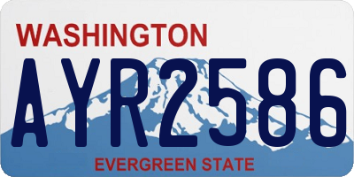 WA license plate AYR2586