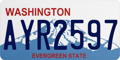 WA license plate AYR2597