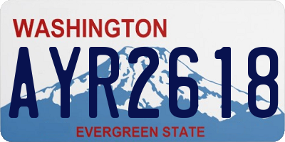 WA license plate AYR2618