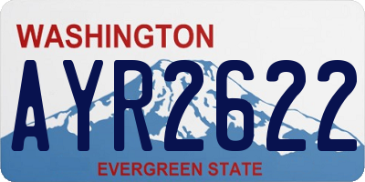 WA license plate AYR2622