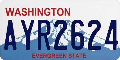 WA license plate AYR2624