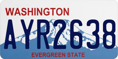 WA license plate AYR2638