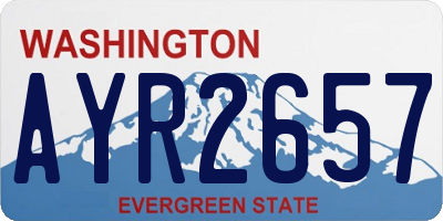 WA license plate AYR2657