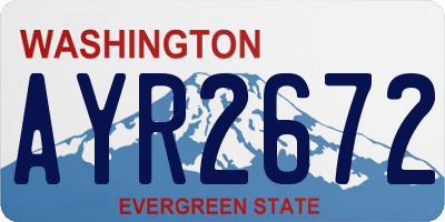 WA license plate AYR2672
