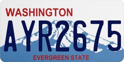 WA license plate AYR2675