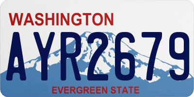 WA license plate AYR2679