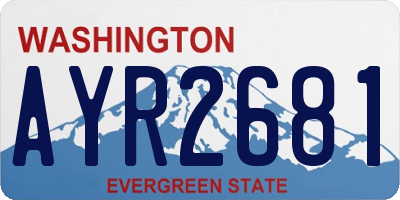 WA license plate AYR2681