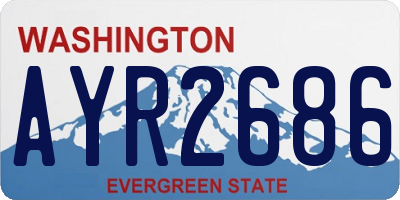 WA license plate AYR2686