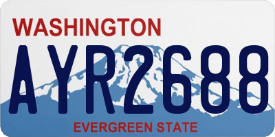 WA license plate AYR2688
