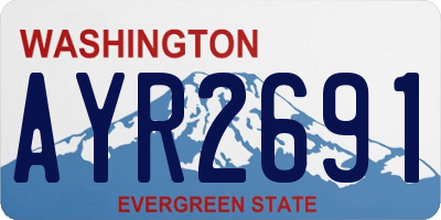 WA license plate AYR2691