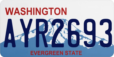 WA license plate AYR2693