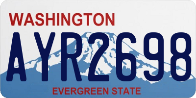WA license plate AYR2698