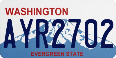 WA license plate AYR2702