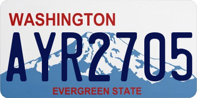 WA license plate AYR2705