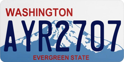 WA license plate AYR2707
