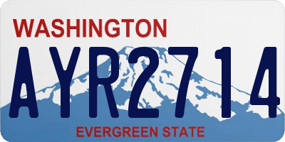 WA license plate AYR2714