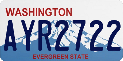 WA license plate AYR2722