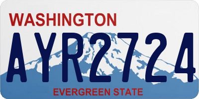 WA license plate AYR2724