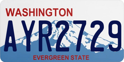 WA license plate AYR2729