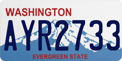 WA license plate AYR2733